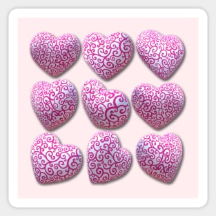 Lacy Hearts Sticker